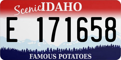 ID license plate E171658