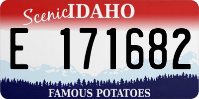ID license plate E171682