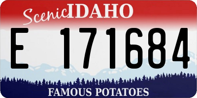 ID license plate E171684
