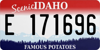 ID license plate E171696
