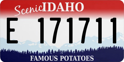 ID license plate E171711