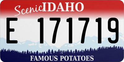 ID license plate E171719