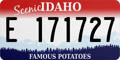 ID license plate E171727