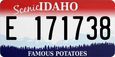 ID license plate E171738