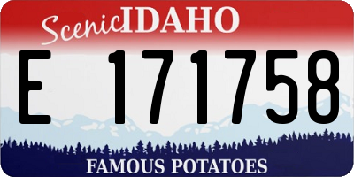 ID license plate E171758