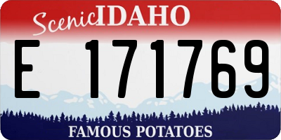 ID license plate E171769