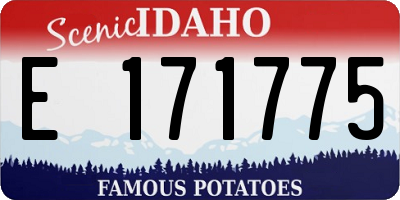 ID license plate E171775