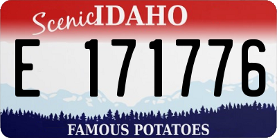 ID license plate E171776