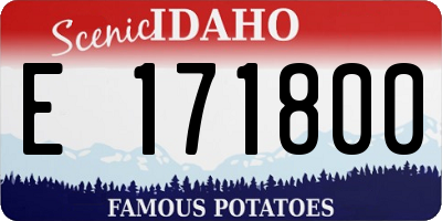 ID license plate E171800