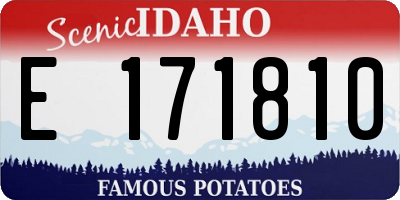 ID license plate E171810