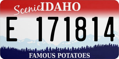 ID license plate E171814