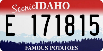 ID license plate E171815