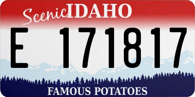 ID license plate E171817