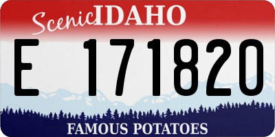 ID license plate E171820