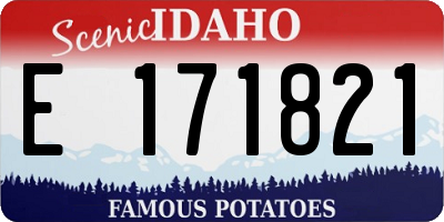 ID license plate E171821