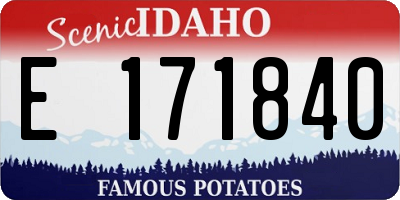 ID license plate E171840