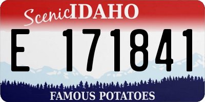 ID license plate E171841