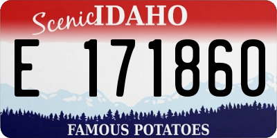 ID license plate E171860