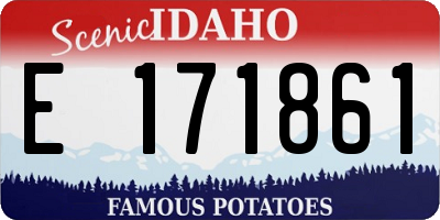 ID license plate E171861