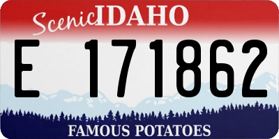 ID license plate E171862