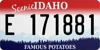 ID license plate E171881