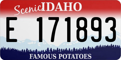 ID license plate E171893