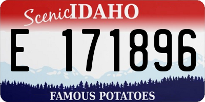 ID license plate E171896