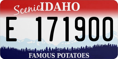 ID license plate E171900