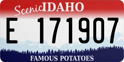 ID license plate E171907