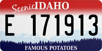 ID license plate E171913