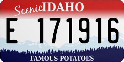 ID license plate E171916