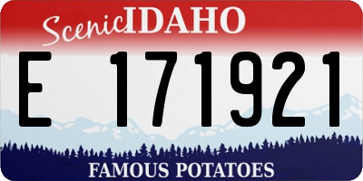 ID license plate E171921