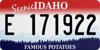 ID license plate E171922
