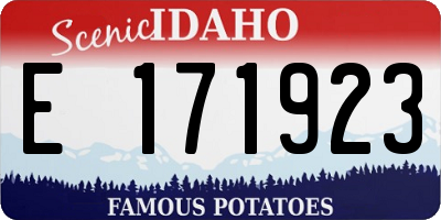 ID license plate E171923