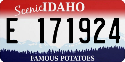 ID license plate E171924
