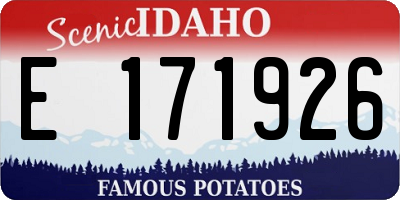 ID license plate E171926