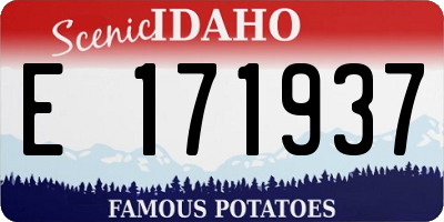 ID license plate E171937