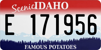 ID license plate E171956