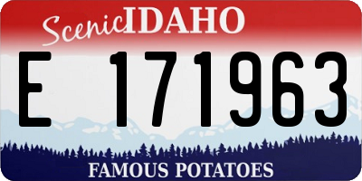 ID license plate E171963