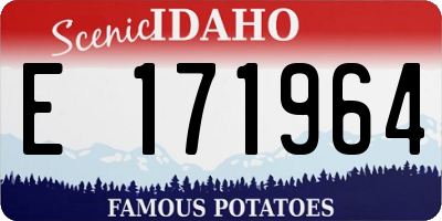 ID license plate E171964