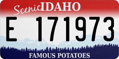 ID license plate E171973