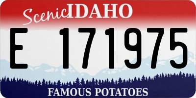 ID license plate E171975