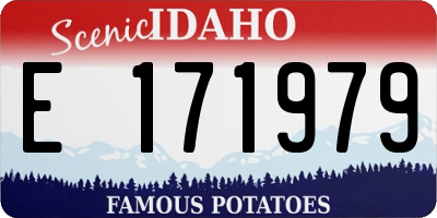 ID license plate E171979
