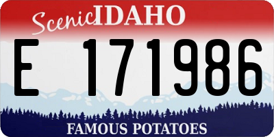 ID license plate E171986