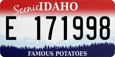 ID license plate E171998