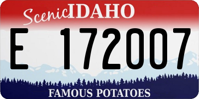 ID license plate E172007