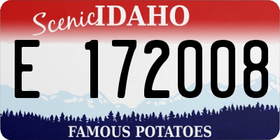ID license plate E172008