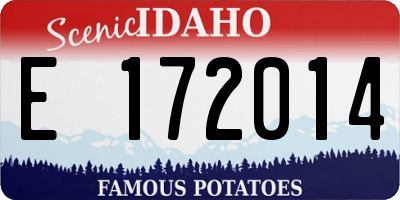 ID license plate E172014