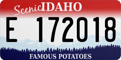 ID license plate E172018