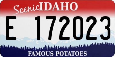 ID license plate E172023